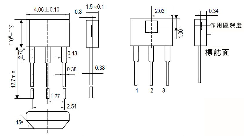 AH3503 霍爾感測器(TO-92UA)