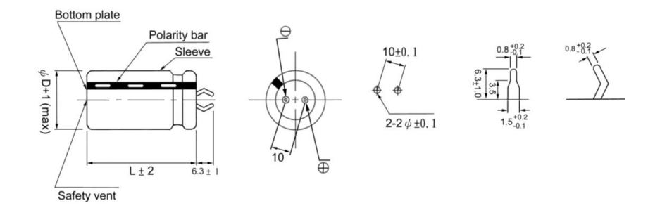 250V 470uF 電容,尺寸規格