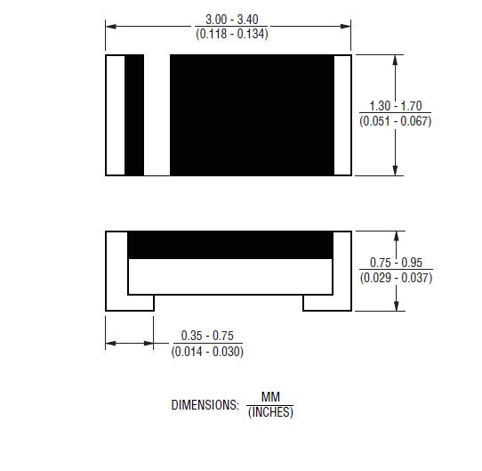 CD1206-S01575 1206 二極體 尺寸