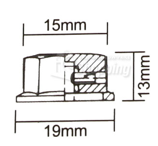 七角尖型旋鈕螺絲型(小)