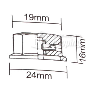 七角尖型旋鈕螺絲型(中)