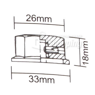 七角尖型旋鈕螺絲型(大)