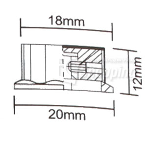 七角圓型旋鈕螺絲型(小)