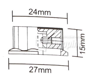 七角圓型旋鈕螺絲型(中)