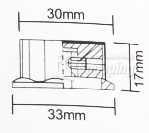 七角圓型旋鈕螺絲型(大)