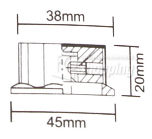 七角圓型旋鈕螺絲型(特大)