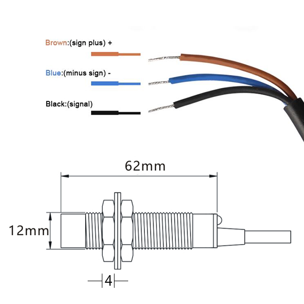 電感式近接開關 尺寸圖