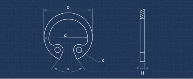 不鏽鋼 C型環 M19
