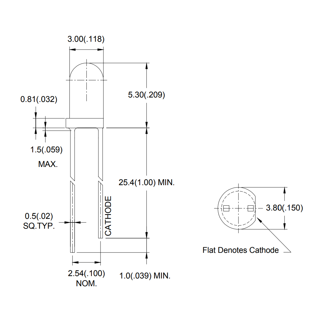 3mm LED 透明_規格