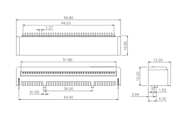 micro:bit,臥式,插槽,尺寸