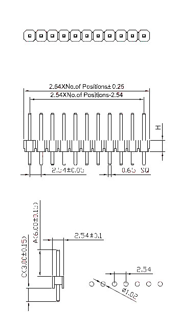 單排針＿12mm＿規格