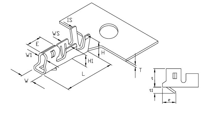 10個 JST SH 1.5mm 端子 (J24150PS) 尺寸圖