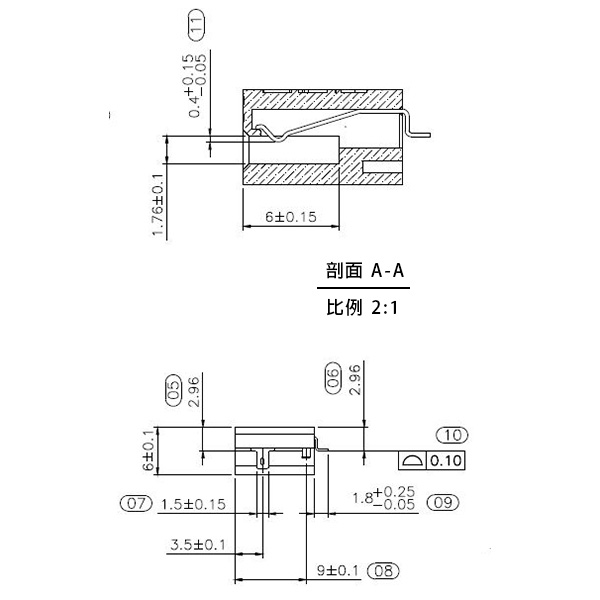 micro:bit,沉板式,插槽,側邊尺寸
