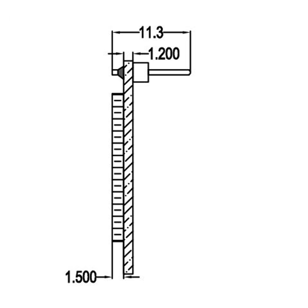 0.96吋 OLED顯示螢幕,側面尺寸規格