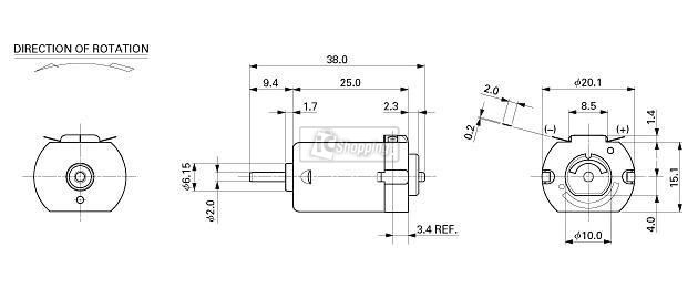 130直流電機小馬達,尺寸規格