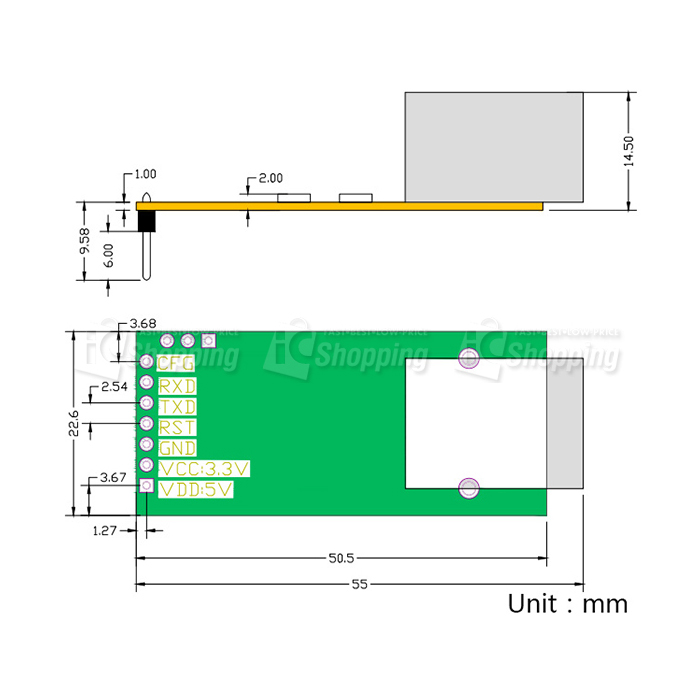 RJ45乙太網路轉TTL串口模組