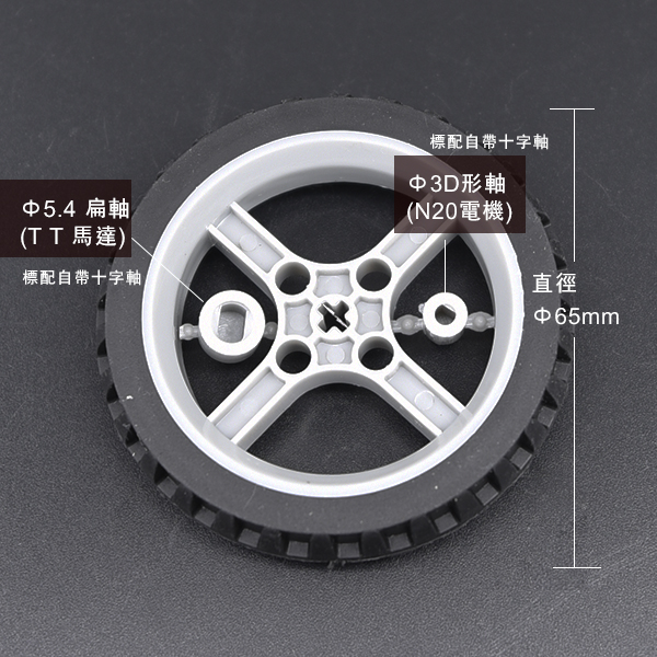 6514車輪(TT/N20/樂高)規格表