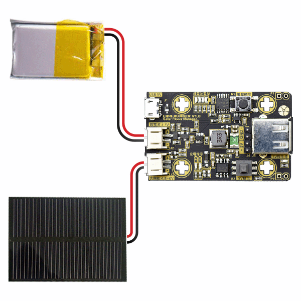 通過太陽能為鋰聚合物電池充電