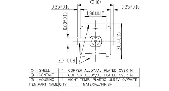 ESP32-WROOM-32U 天線尺寸圖