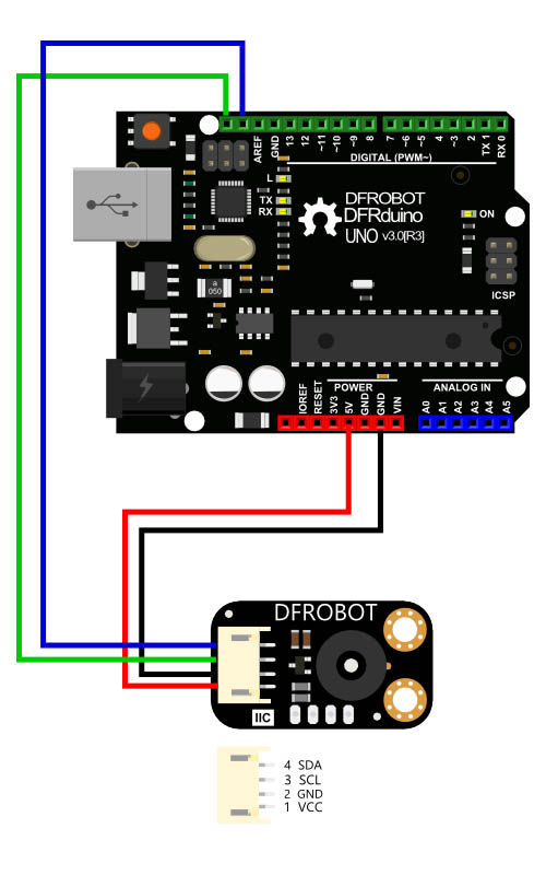 Gravity,I2C,非接觸式紅外線溫度感測器,MLX90614-DCI,應用範例