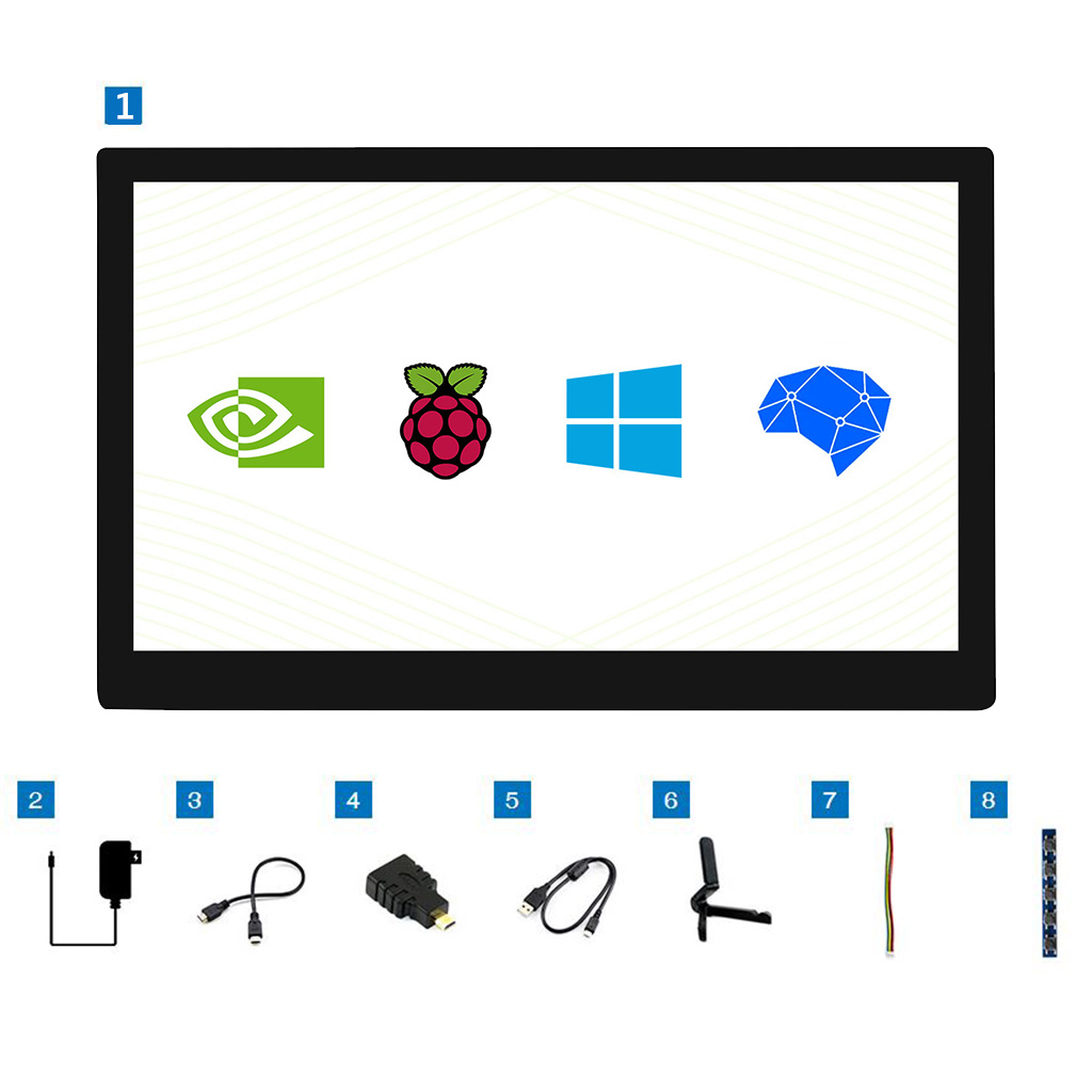 10.1吋 IPS電容式觸控LCD螢幕 QLED量子點 1280×720