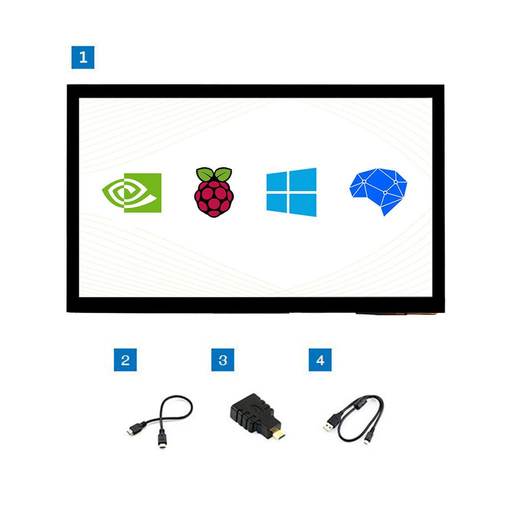 10.1吋 IPS電容式觸控LCD螢幕 1024×600 出貨清單