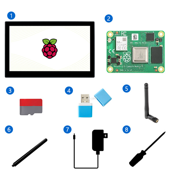 13.3吋 樹莓派3A+ 高清觸控平板(帶1GB 記憶體)