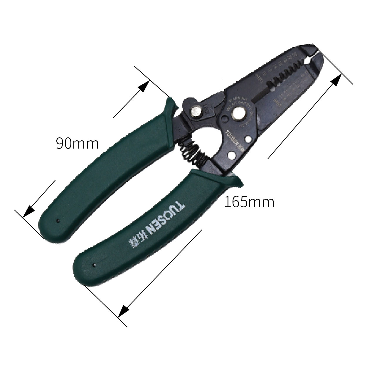 6吋剝線鉗 尺寸圖