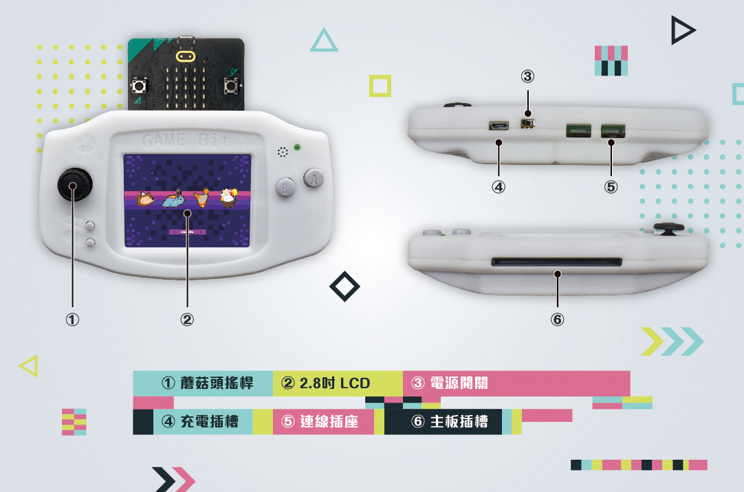 Game:Bit 2.8吋 遊戲開發擴展板