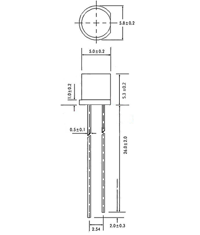 5mm 平頭 LED 透明